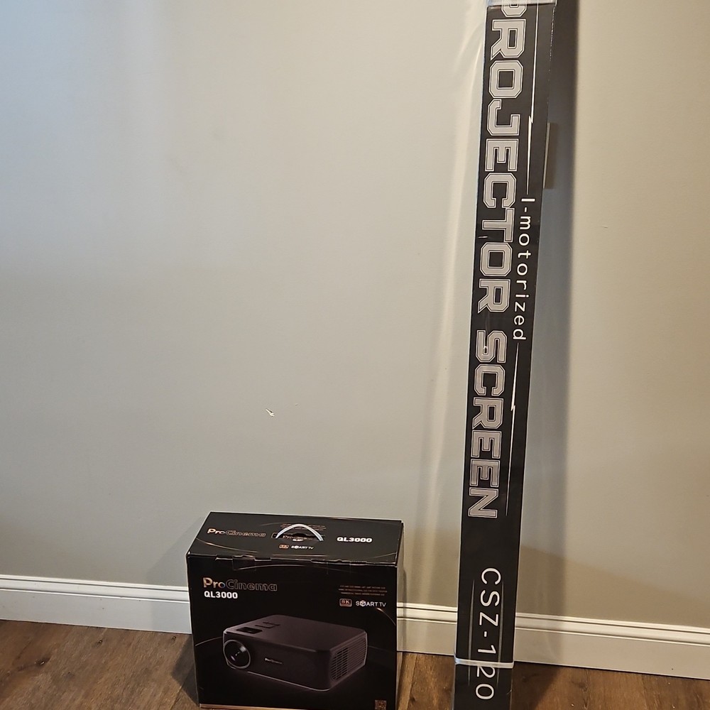 Zero Edge CSZ-120 Projector Screen 66.9 in Black White