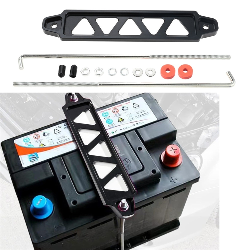 Battery Hold Down Bracket Black Tie Down Mount Bracket Universal Battery Tray