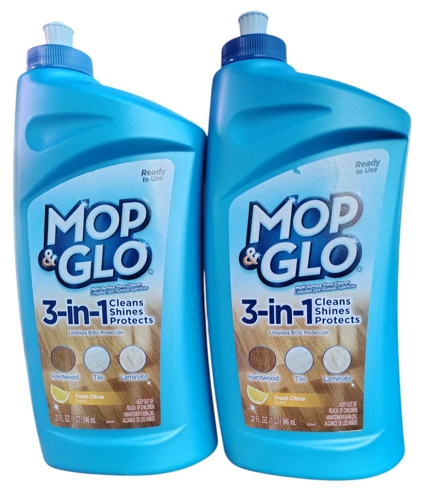 Mop & Glo Multi-Surface Floor Cleaner, 2 Bottles 32oz Each