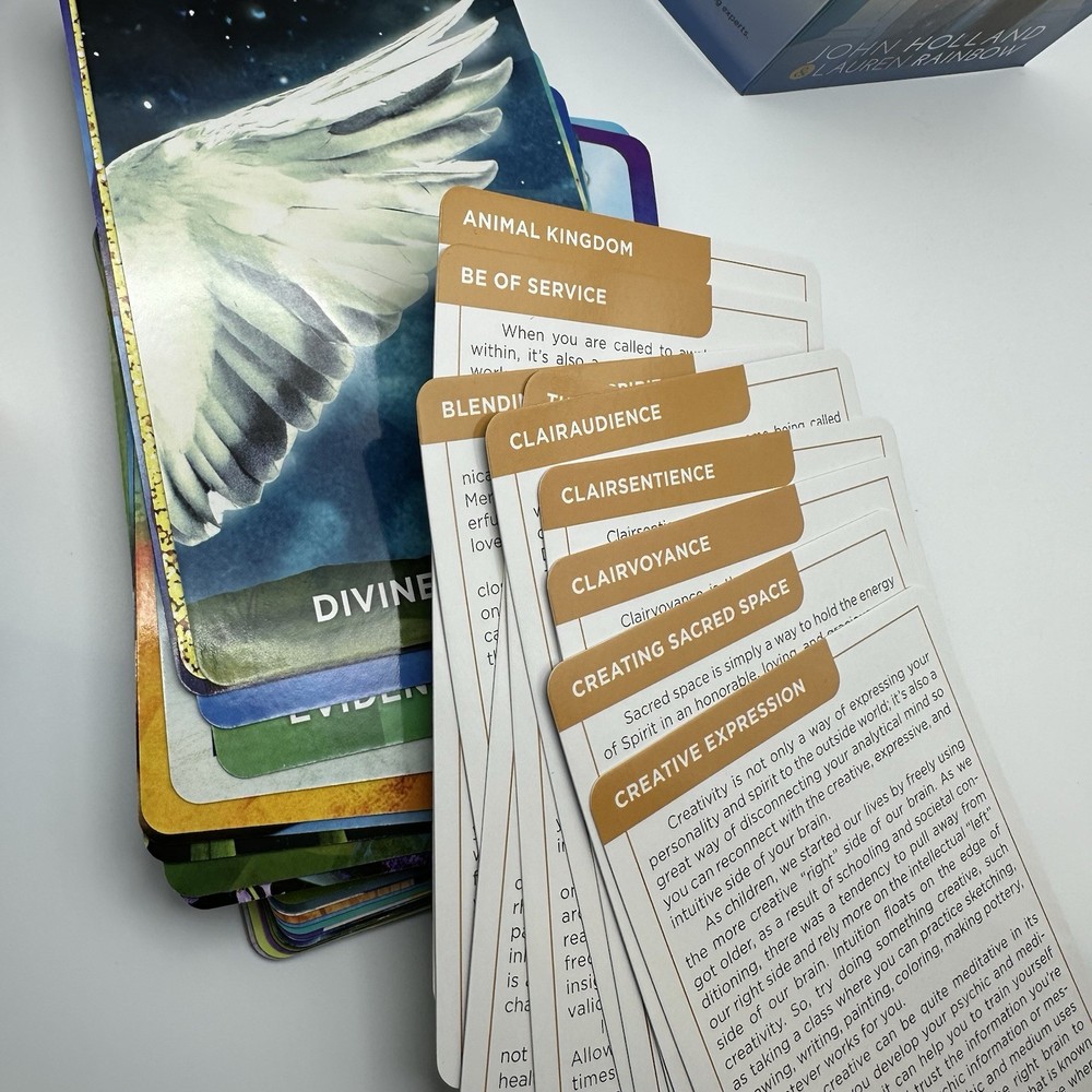 Mediumship Training Cards Deck by John Holland & Lauren Rainbow with guidebook