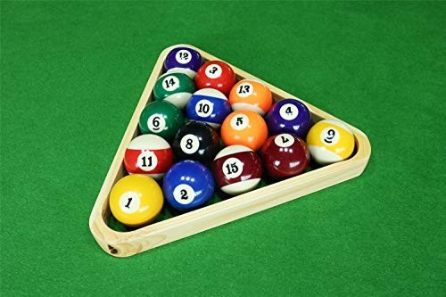Complete Billiard Balls Set with Triangle Rack, 9-Ball Diamond Rack, Cue Chalks