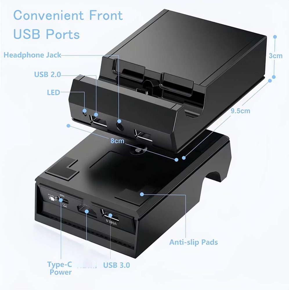 Multi-Functional Versatile Heat-Dissipating Switch Cooling & Screen Casting Dock
