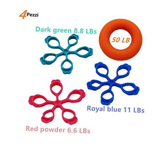 4PCS Finger Stretcher Hand Resistance Bands Hand Extensor Exerciser Finger