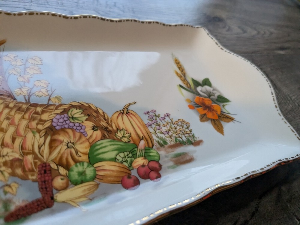 Cookie Tray Serving Platter THANKSGIVING Theme By E. Leonor