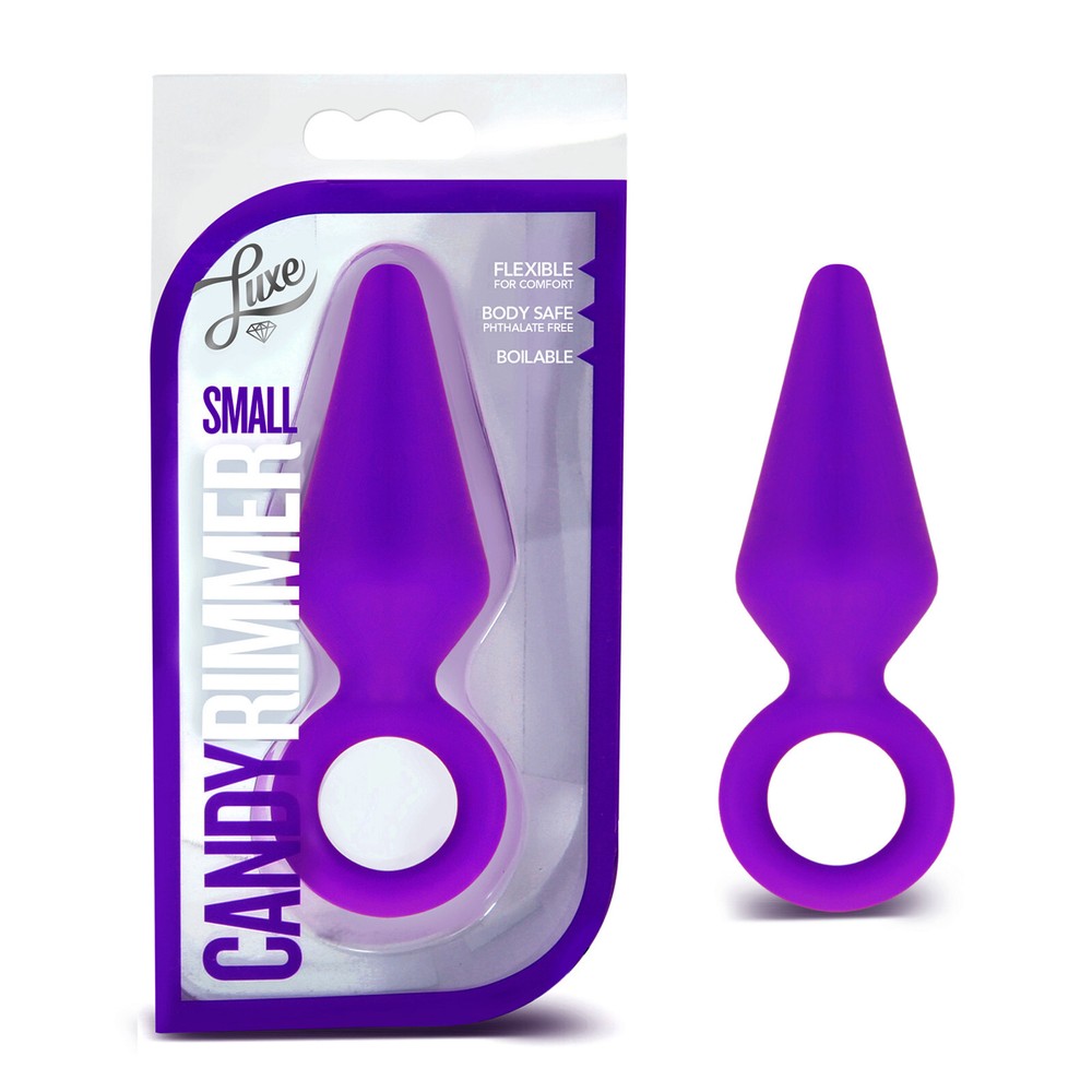 Blush Luxe 3 Inch  Small Smooth Platinum Silicone Anal Butt Plug Pull Ring