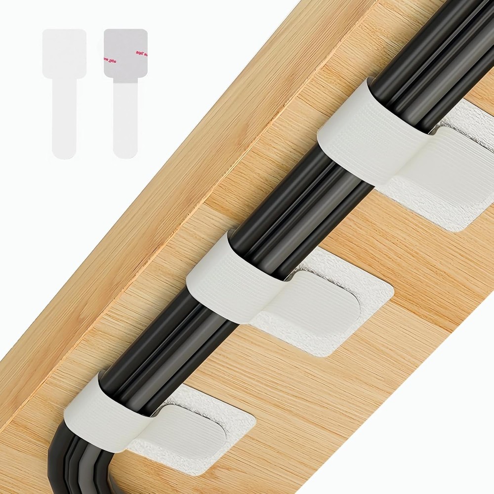 Hook and Loop Cable Ties, Under Desk Cable Manament, Self Adhesive
