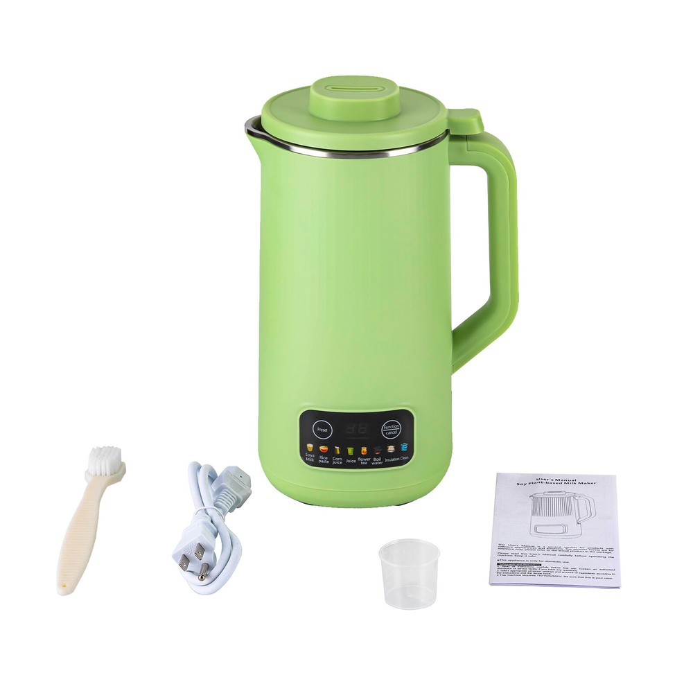 Nut Milk Maker Machine Multi Automatic Almond Milk Machine W/Blades Green US