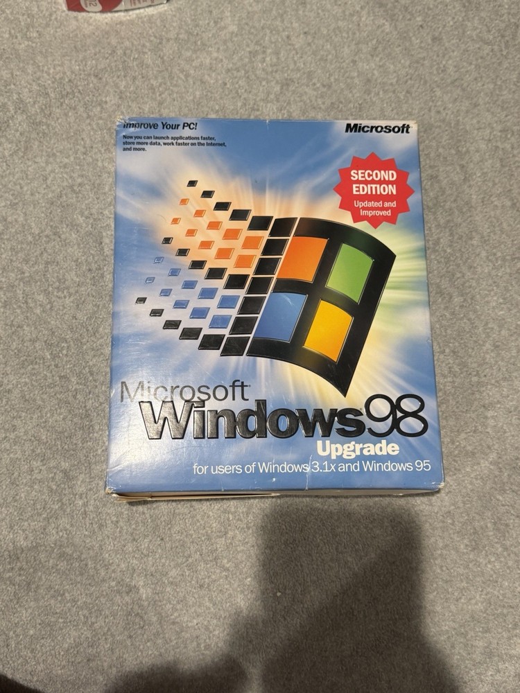 Microsoft Windows 98 SE Upgrade COMPLETE w/ Key Floppy Disk Vintage PC Software