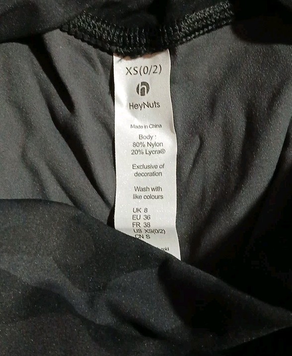 HeyNuts Activewear Loungewear Yoga High Rise Leggings Size XS Black Coal Camo