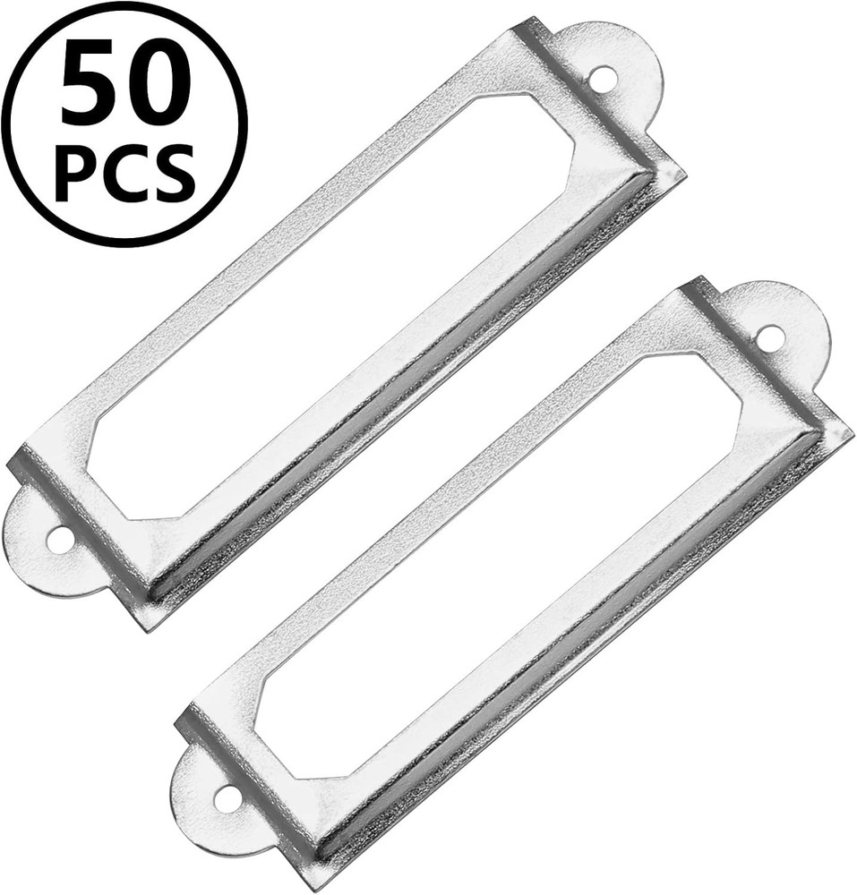 Metal Library File Cabinet Label Holders