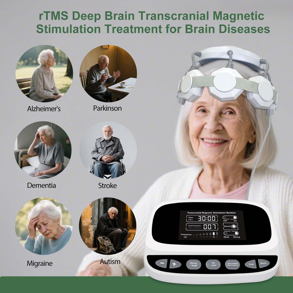 Portable rTMS Brain Stimulation System with Vibration Function for Focus Support