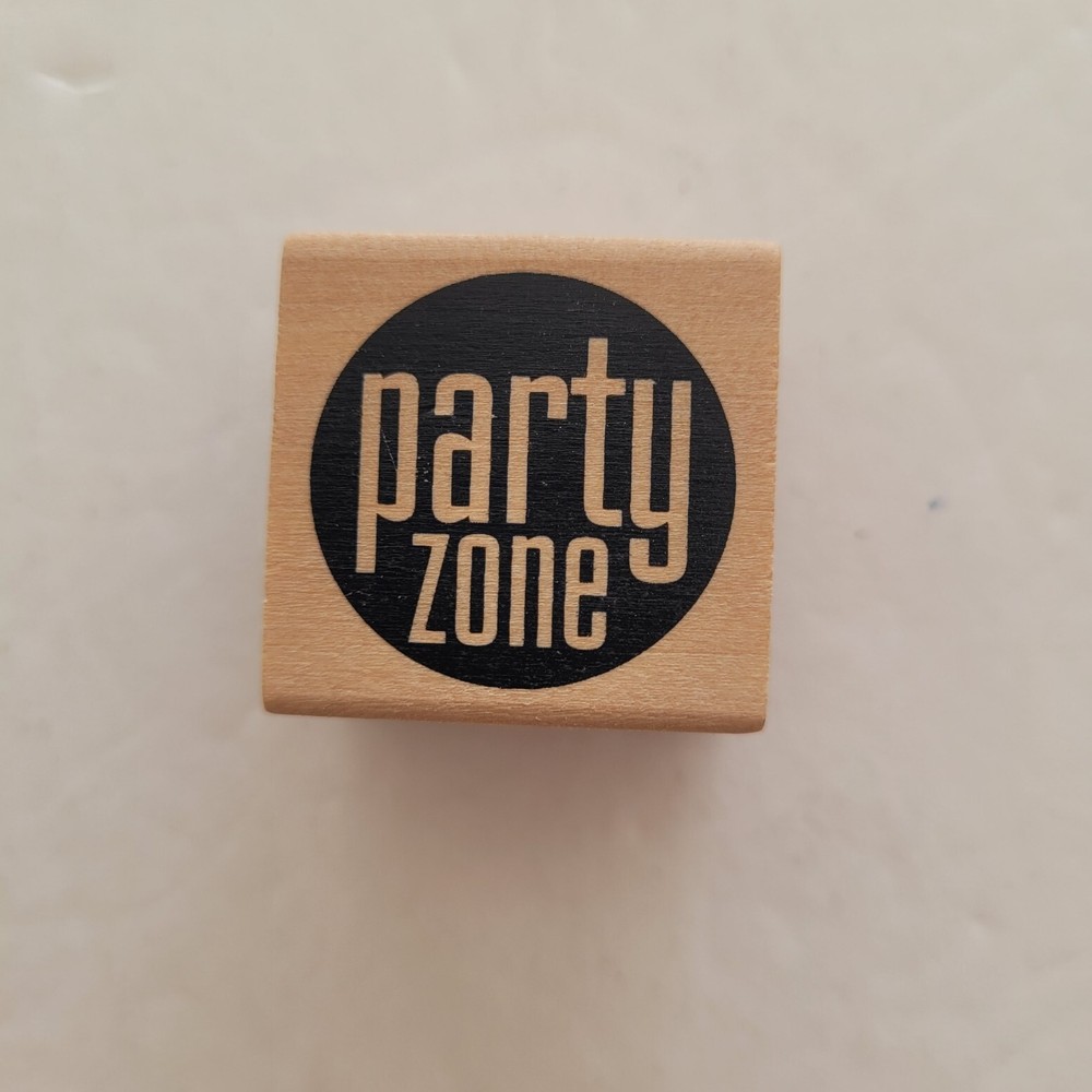 Party Zone Mounted Rubber Stamp All Night Media