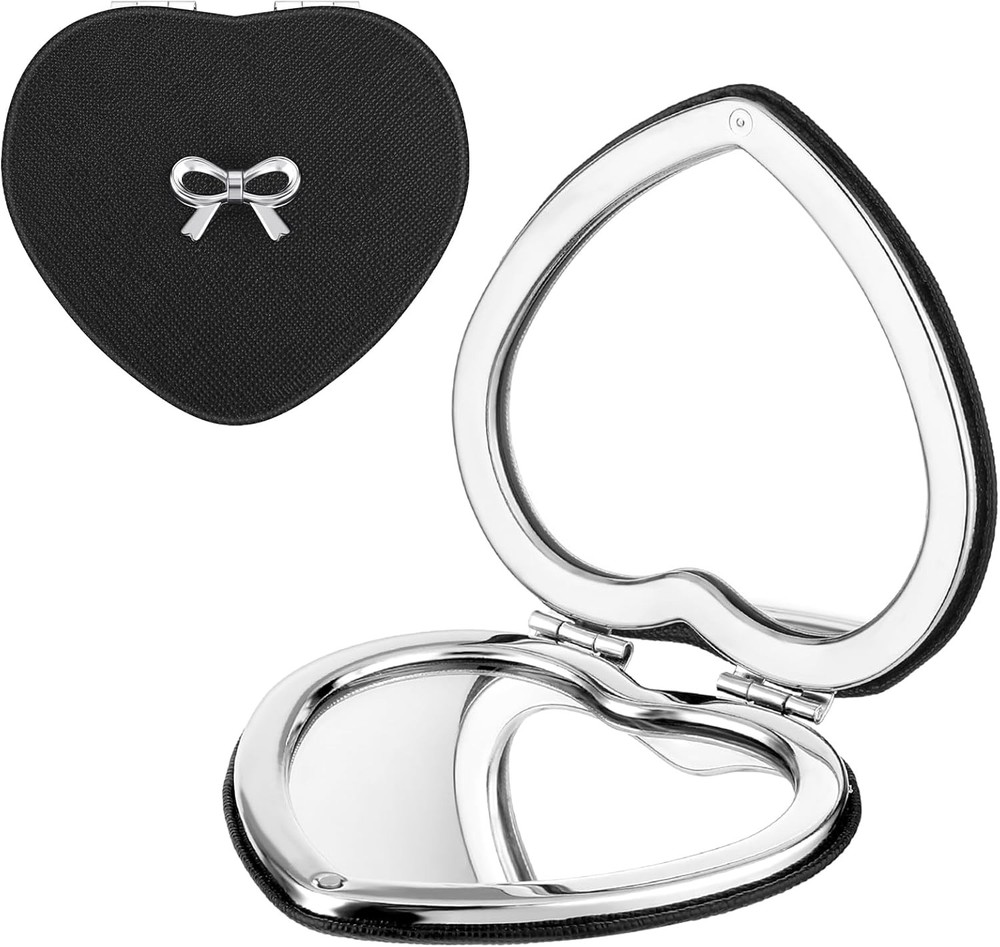 pact Folding Heart Shaped Double-Sided 1X/2X Magnifying Mini