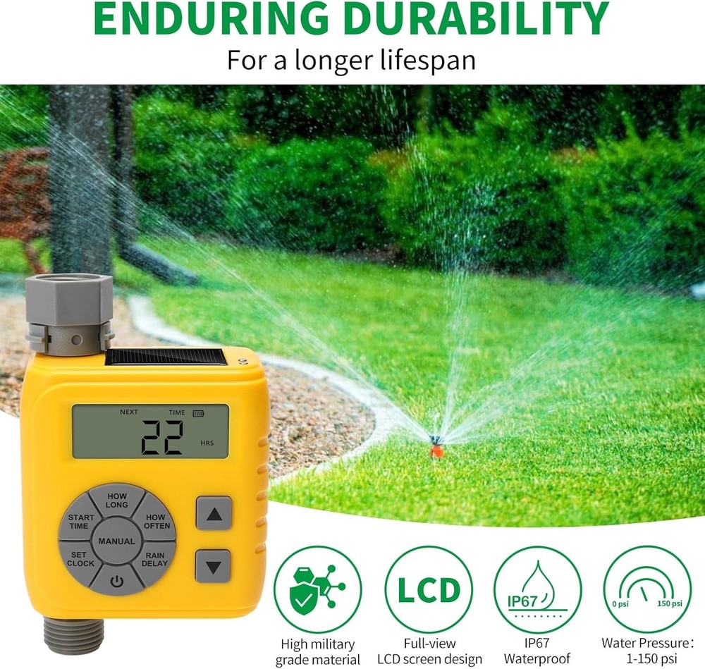 Programmable Water Timer for Outdoor Garden Hose Sprinkler Timer