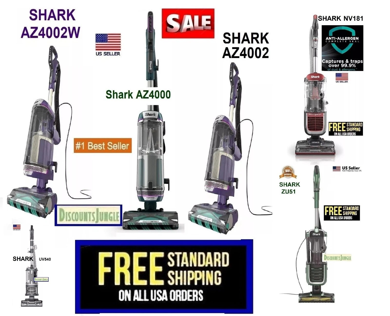 Shark POWER DETECT Upright lift-away pet-pro Vacuum Self Cleaning Brushroll hepa