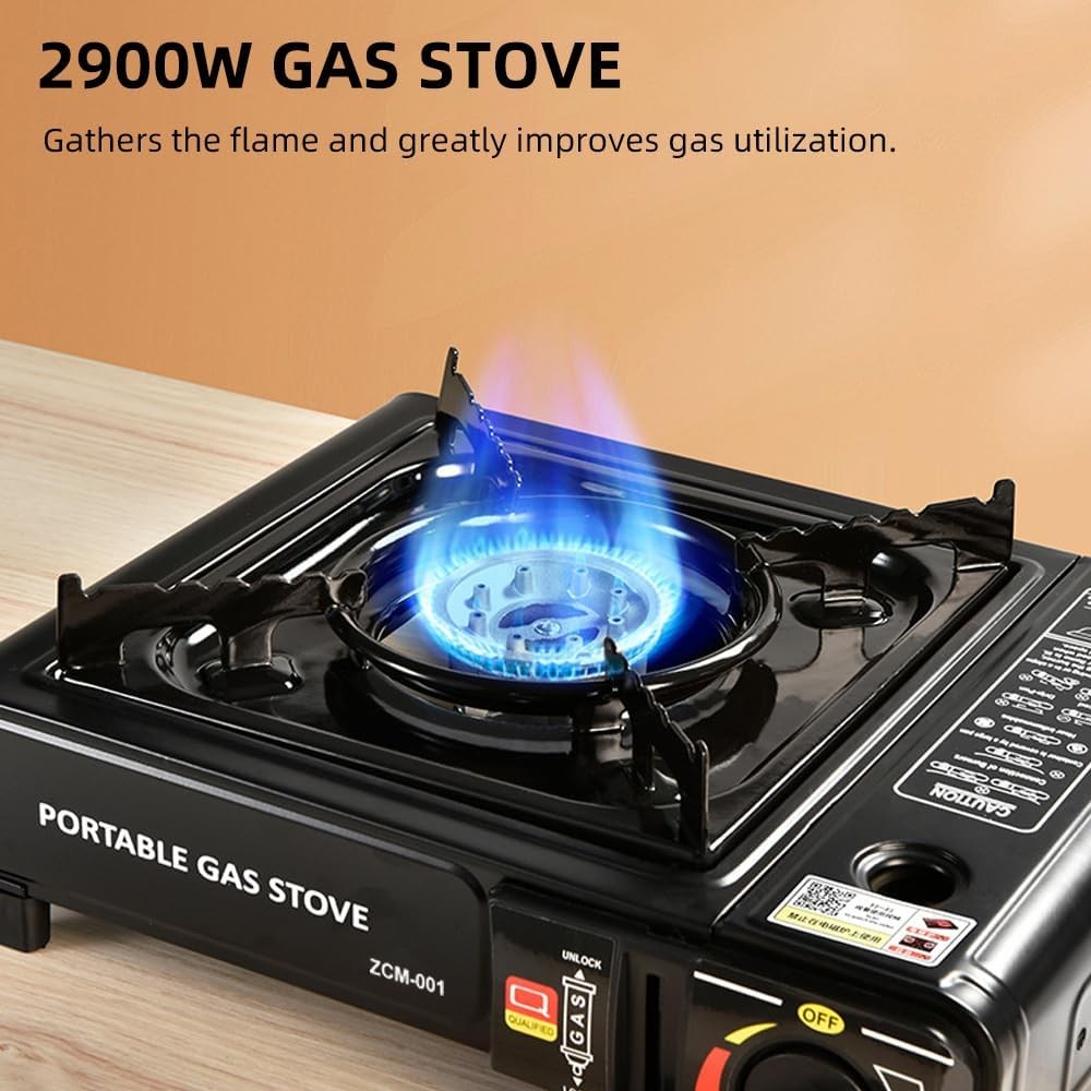 Portable Camping Stove Propane & Butane Hiking Dual Fuel Brass Cooking Burner US