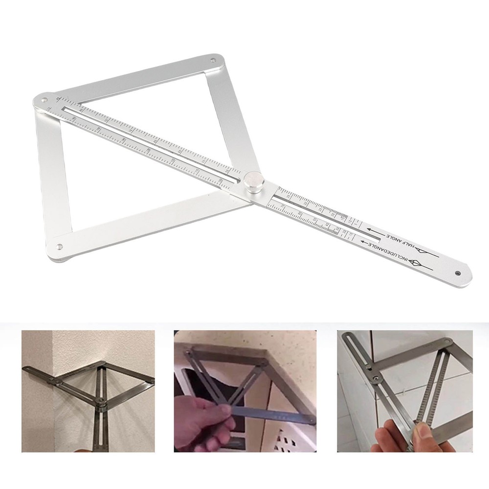 Corner Angle Finder Ceiling Relics Square Protractor Adjustable Aluminum New