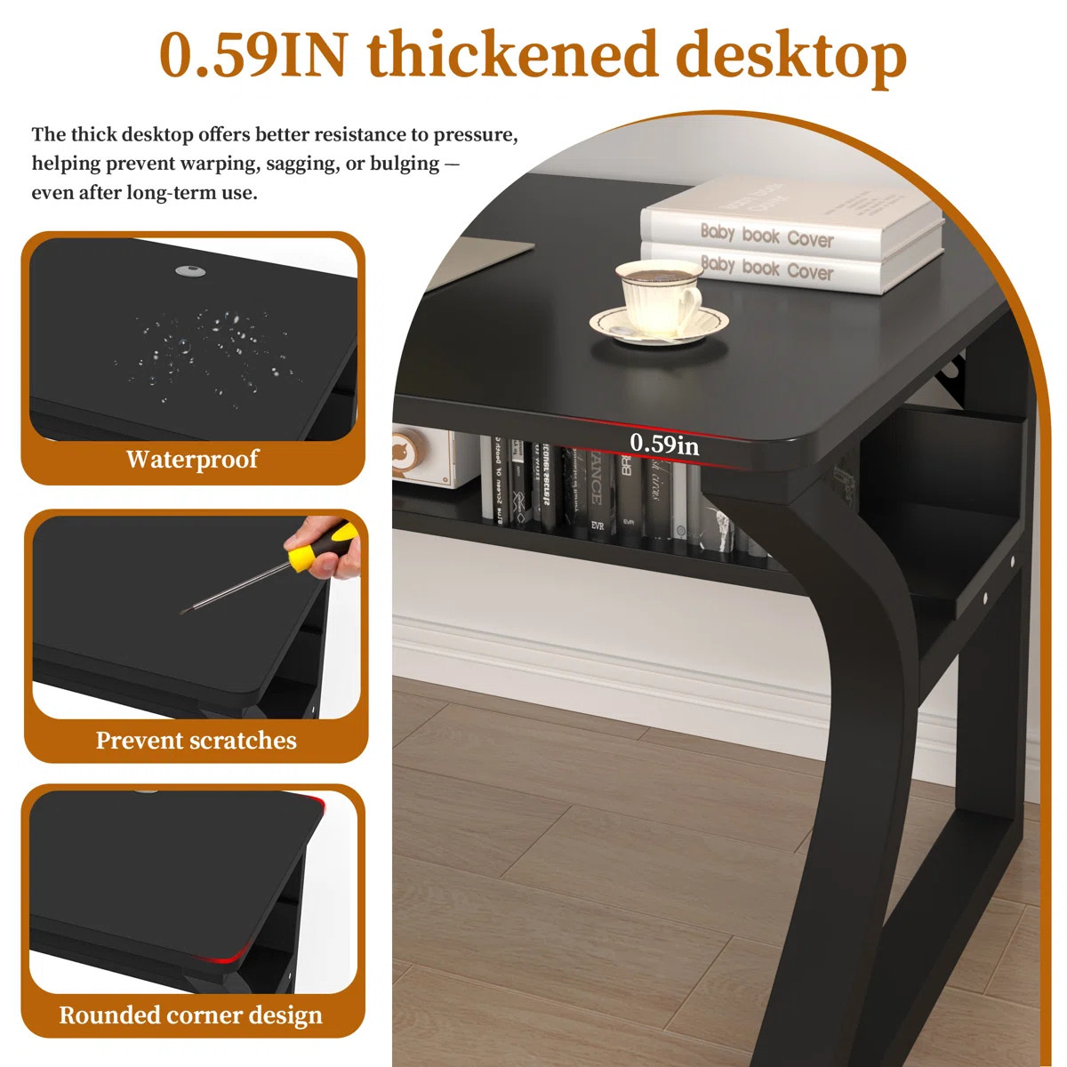 Writing Table Modern Study Work Computer Desk For Home And Office