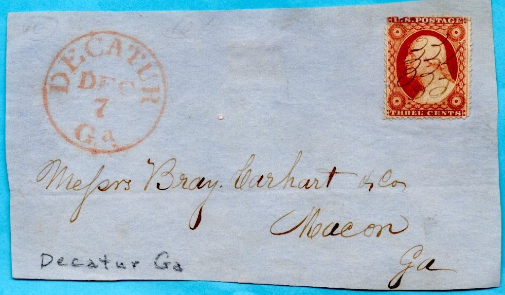 U.S. Scott : 26 with circle cancel :  Decatur,  Ga  /    MB- 706