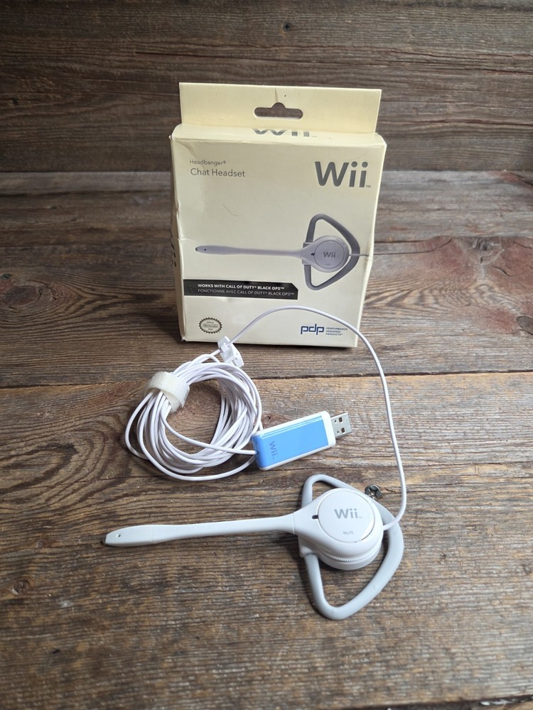 Wii PDP Headbanger White Ear-Hook Headsets