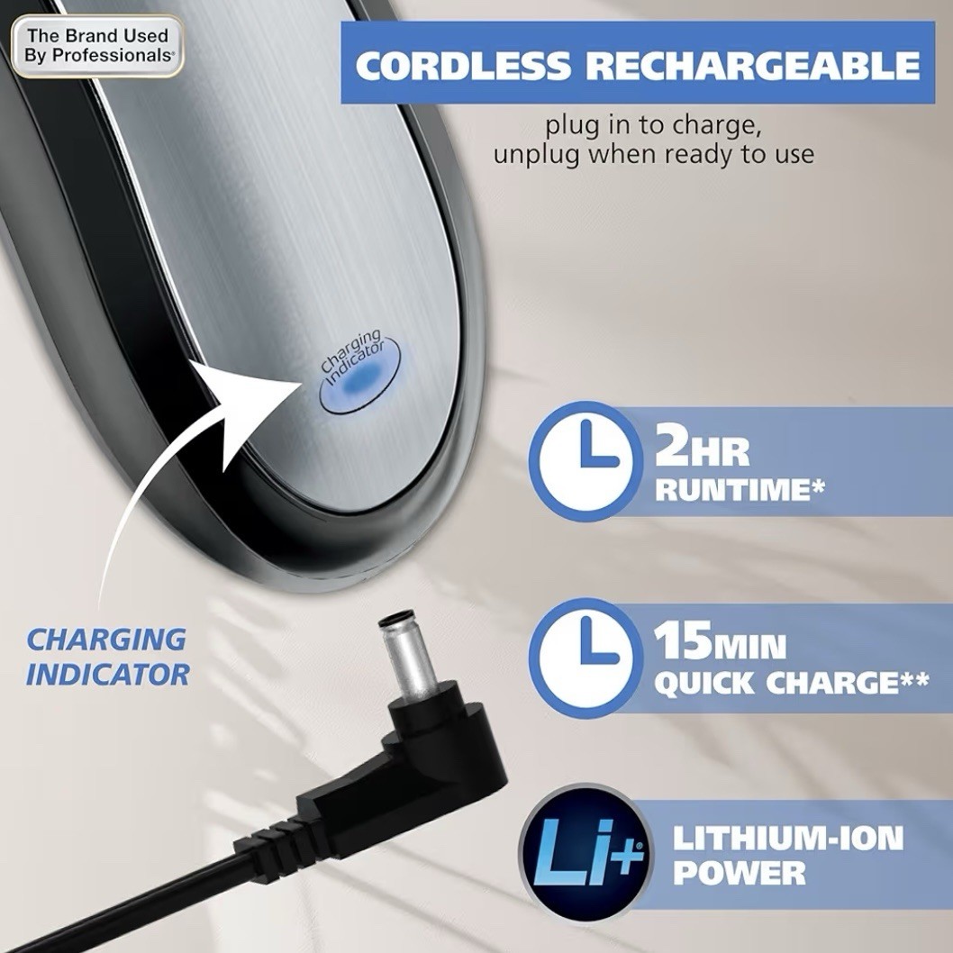 Wahl USA Lithium Ion Pro Cordless Dog Grooming Kit, Rechargeable, Black, 9766