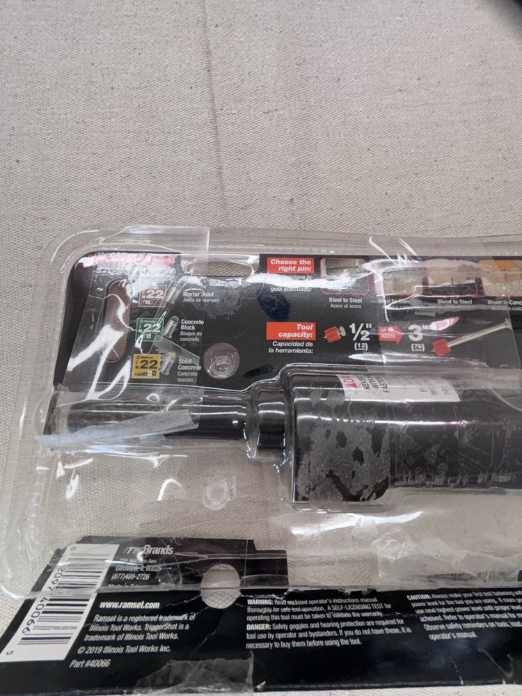 RAMSET Triggershot 0.22 Caliber Powder Actuated Tool Trigger Activated Open Box