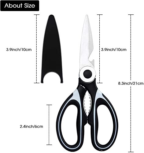 Kitchen Shears Sharp Scissors Stainless Steel Meat Chicken Professional BBQ
