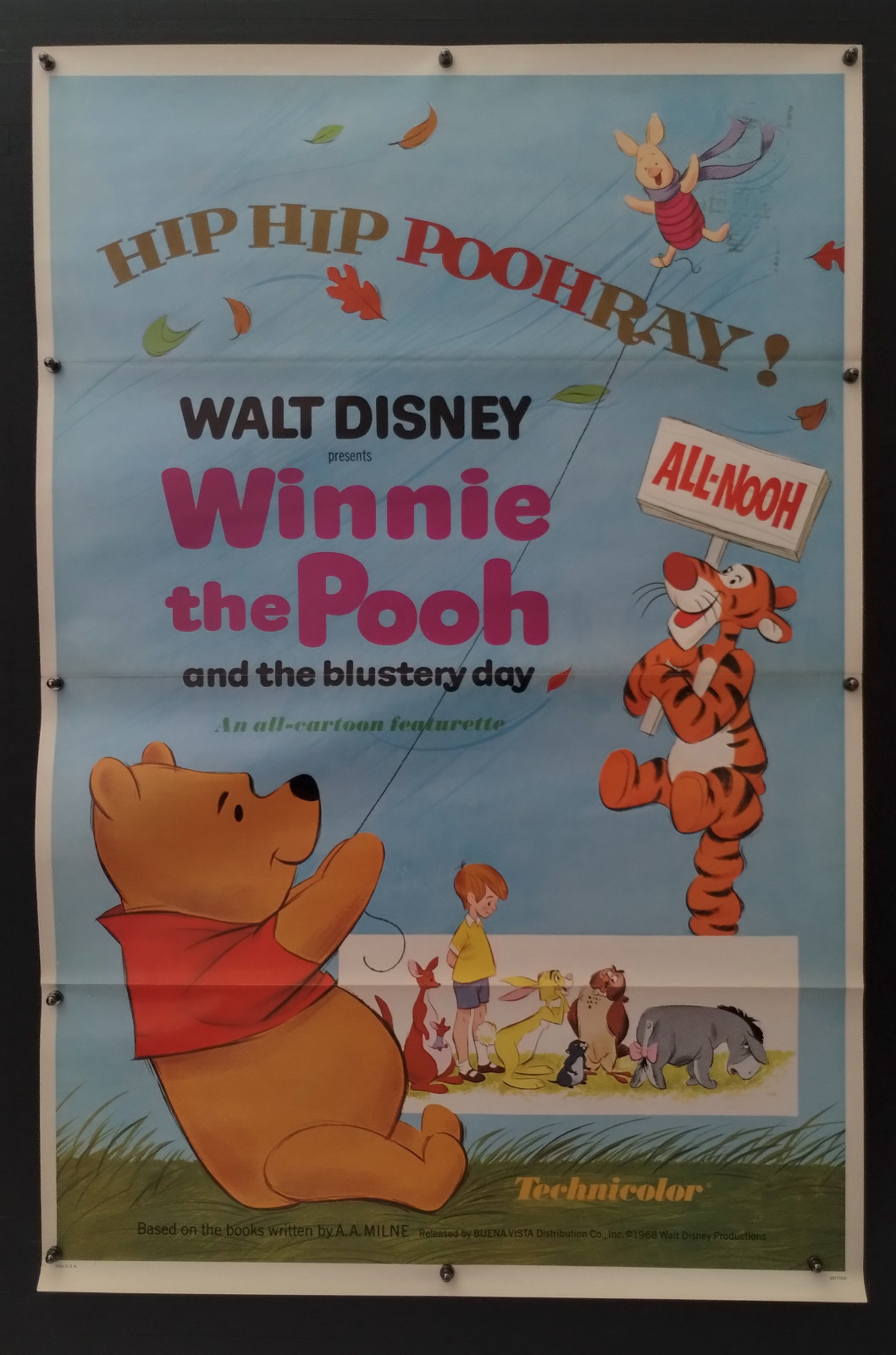 Winnie The Pooh Original Movie Poster 1969 Walt Disney N/M + Condition