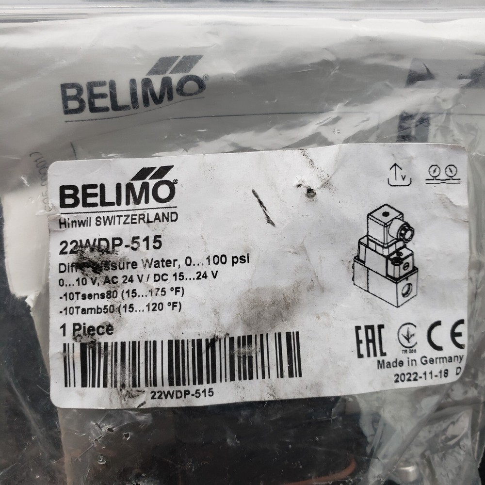 Belimo22WDP-515Differential Pressure Sensor Water