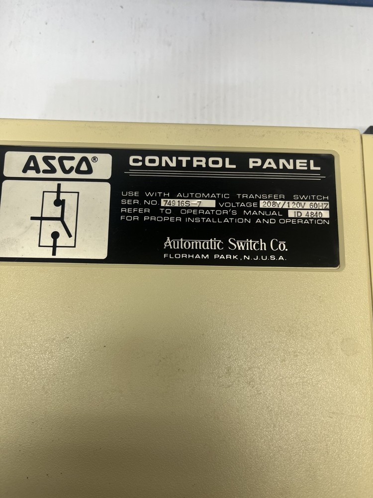 ASCO ATS Control Panel 74916s-7