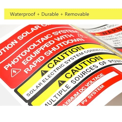 Solar System Installer Label Kit | 2020 & 2017 Code | Electrical Safety Stickers