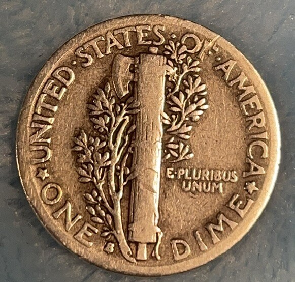 1935-S Mercury Dime Sharp Details Excellent
