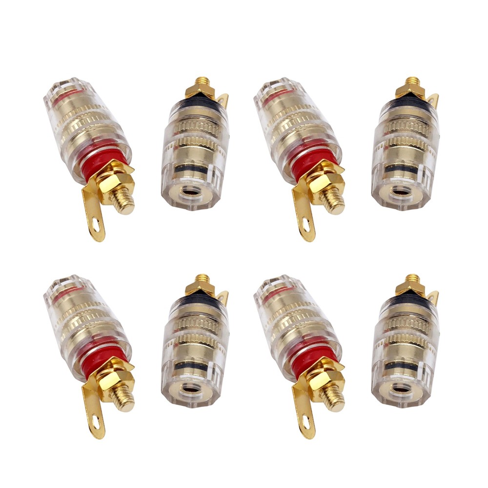 8* Amplifier Speaker Terminal Binding Post Banana Plug Socket Connector 4mm