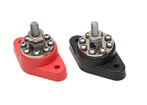 Performance 80116 8-Point Distribution Blocks, Red & Black