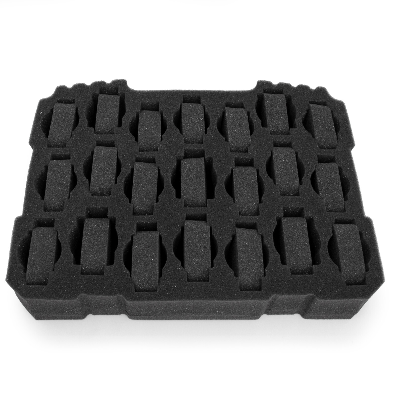 CM Watch Box Display Case Fits 42 Watches in Custom Foam, Travel Watch Case Only