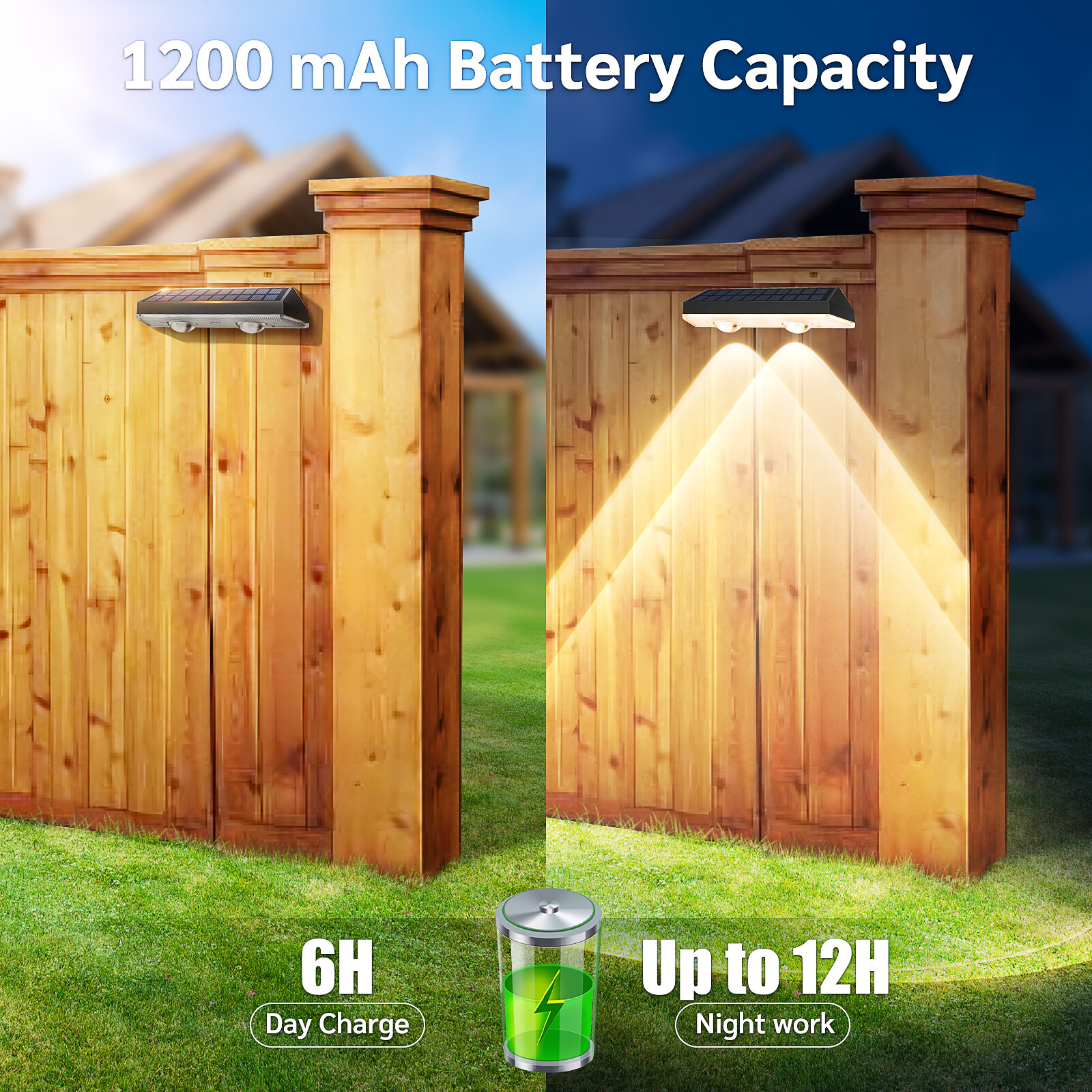 LED Solar Power Fence Lights Deck Door Wall Stair Step Outdoor Garden Decor Lamp