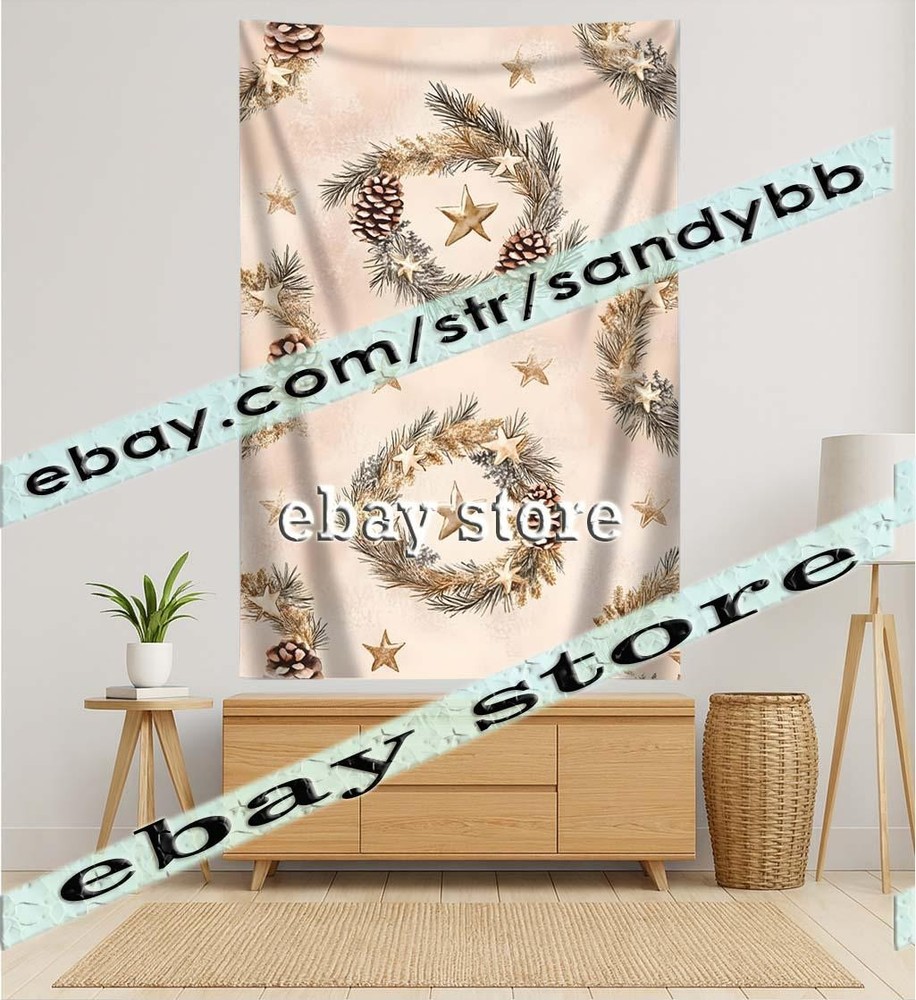 Christmas Pattern Cozy subtle warm simple tapestry 39X59 in