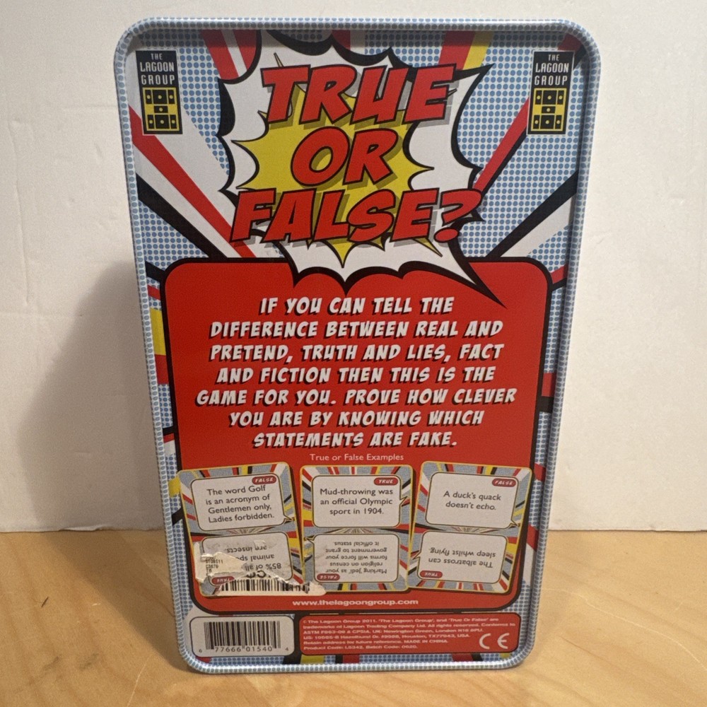 True Or False Trivia Card Game (2011)