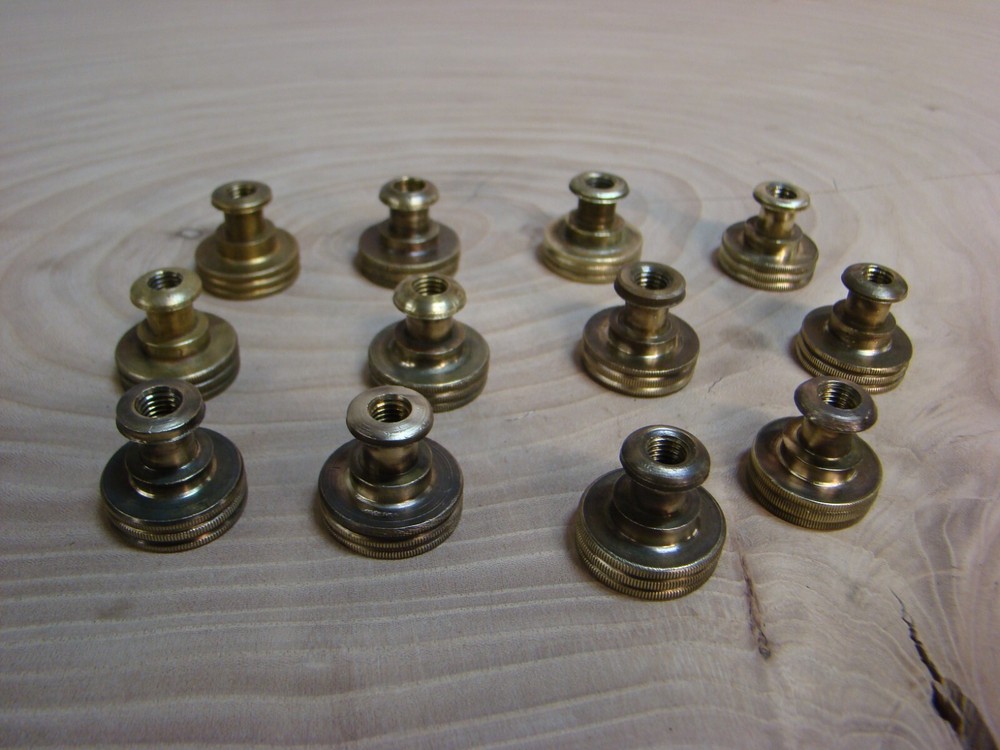 Stanley 1" Brass Depth Adjustment Wheel, Left-Hand Thread, Cleaned NOT Polished