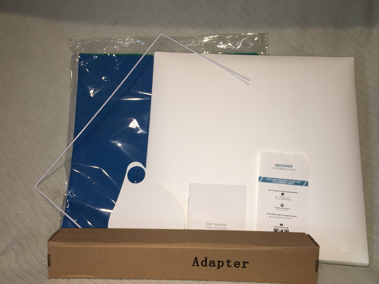 NEEWER Photo Studio Light Box 16x16” Glare Shooting Tent w/4 Color Backdrops New