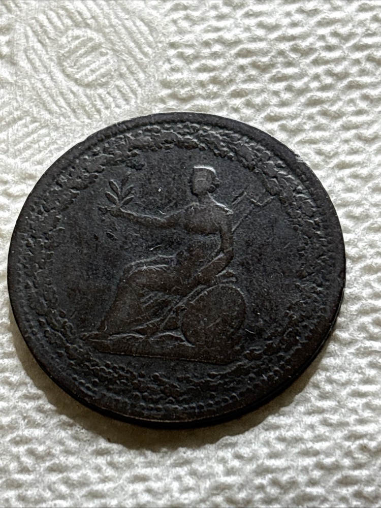 1815 Canada Half Penny Token, Br#994, Britannia Within wreath/spread eagle, 👀
