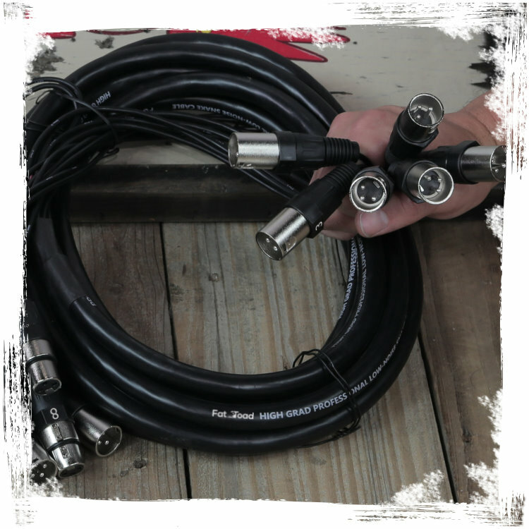 XLR Snake Cable (8 Channels) 20 FT by FAT TOAD | Patch Studio, Stage, Live Sound