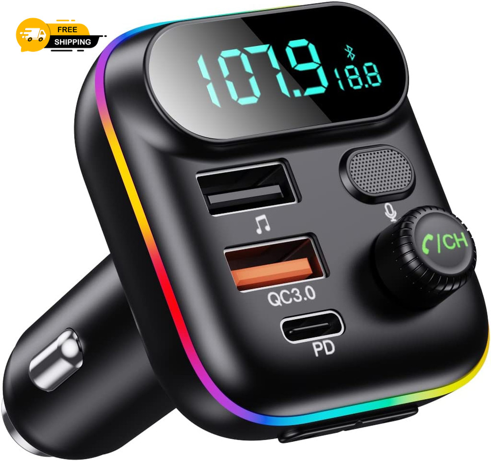 Transmisor De Audio FM Para Auto Bluetooth 5.0 USB Receptor Radio for Carro