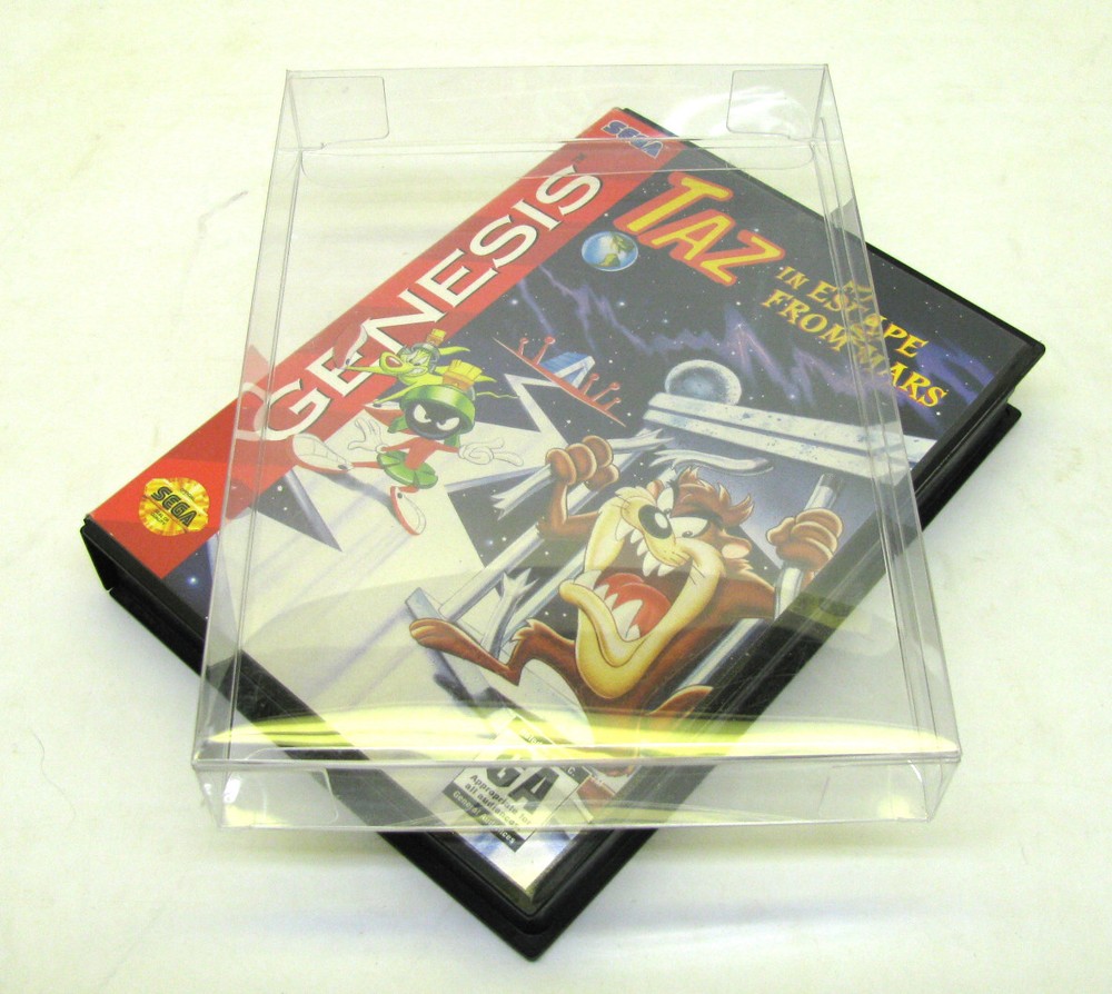10x SEGA GENESIS CIB GAME - CLEAR PLASTIC PROTECTIVE BOX PROTECTOR SLEEVE CASE