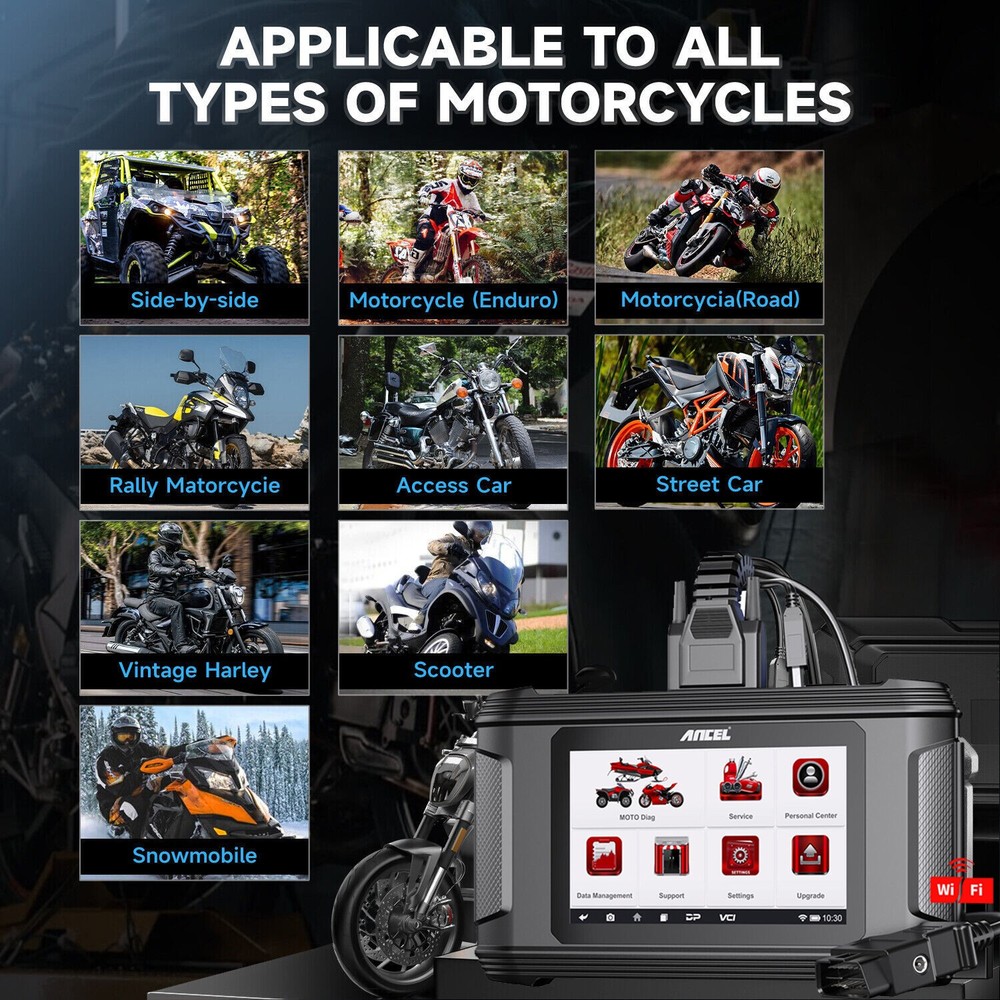 ANCEL MT500 PRO Motorcycle Scanner Full-System OBD2 Diagnostic Tool Programming