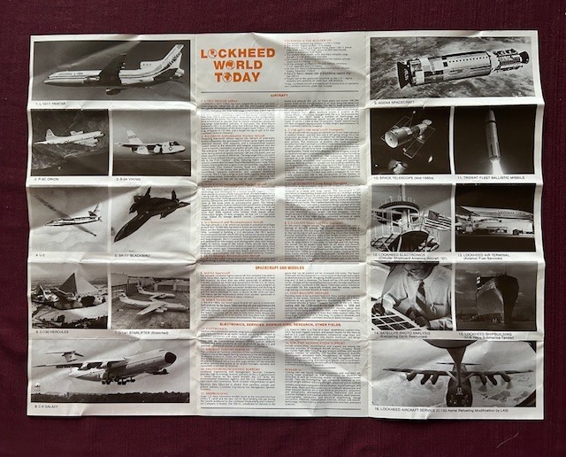 Lockheed Corporation Lockheed World Poster 1981