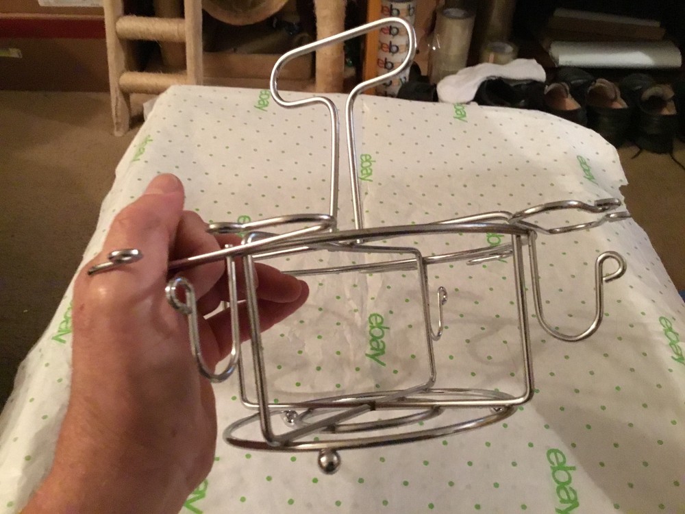Chrome condiment table holder of some kind