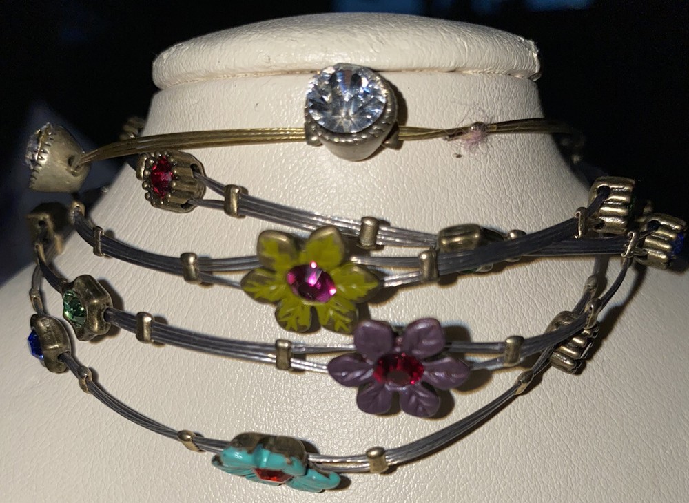 Rhinestone Wire Bracelets Handmade