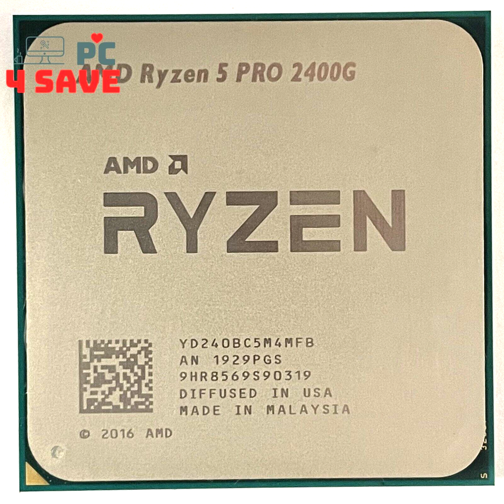 AMD Ryzen 5 Pro 2400G 3.60GHz 4-Core Socket AM4 Processor CPU YD240BC5M4MFB 65W