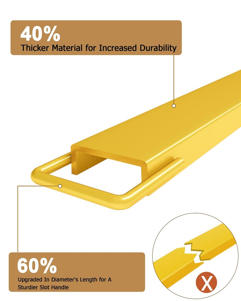 Pallet Forklift Extensions, 72"x5.5" Fork Extensions Heavy Duty Fork Extensions